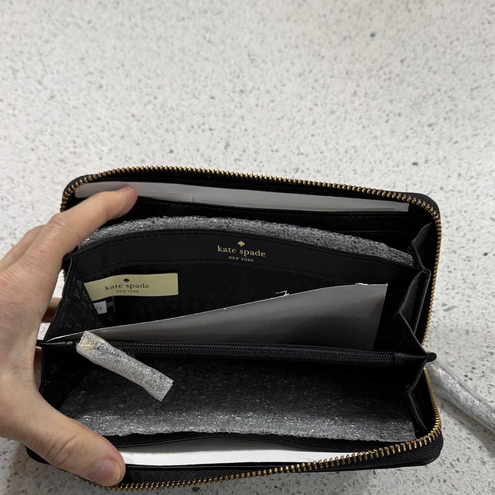 Kate Spade Black Pebbled Leather Wallet - Picture 5 of 7